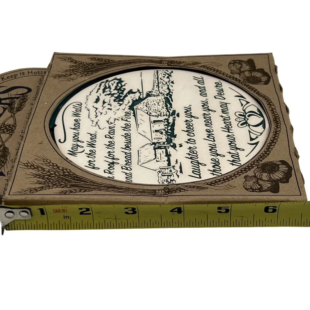 Seneca Ceramics New Bread Bun Warmer Irish Blessing Handcrafted Holiday USA Made